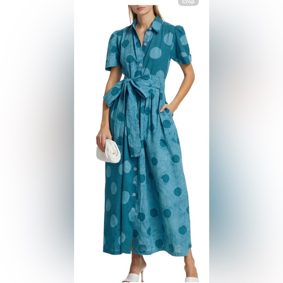 NWT Elisamama size L Asake dress in blue - Picture 1 of 14